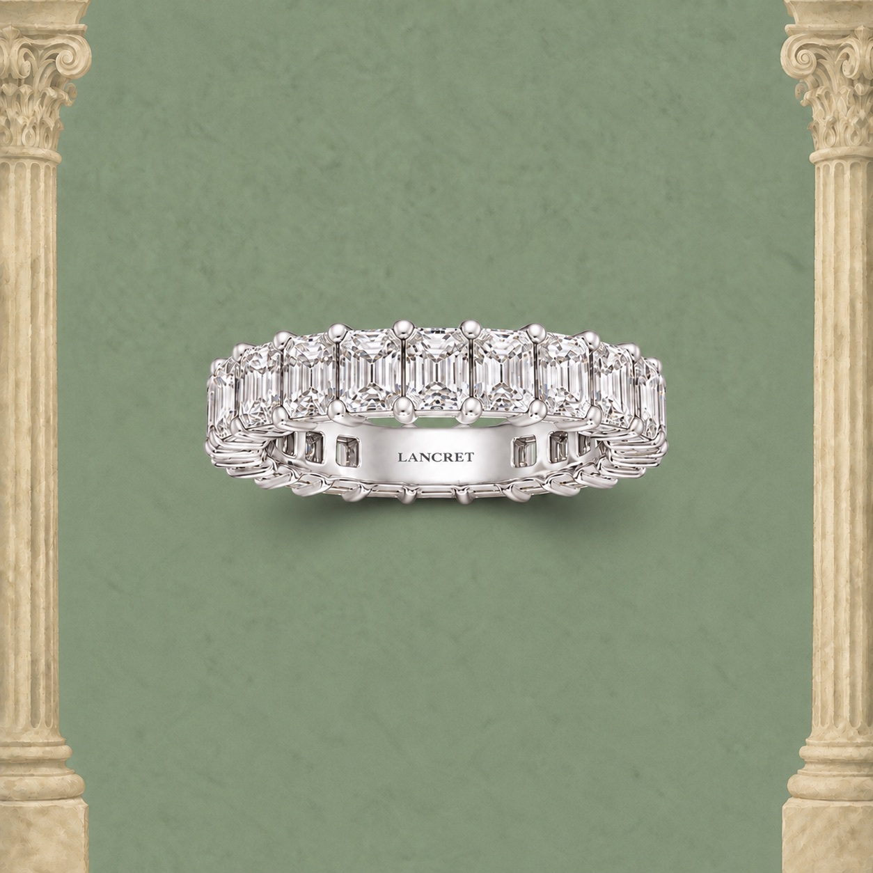 Emerald-Cut Eternity Band — Jewellery detail