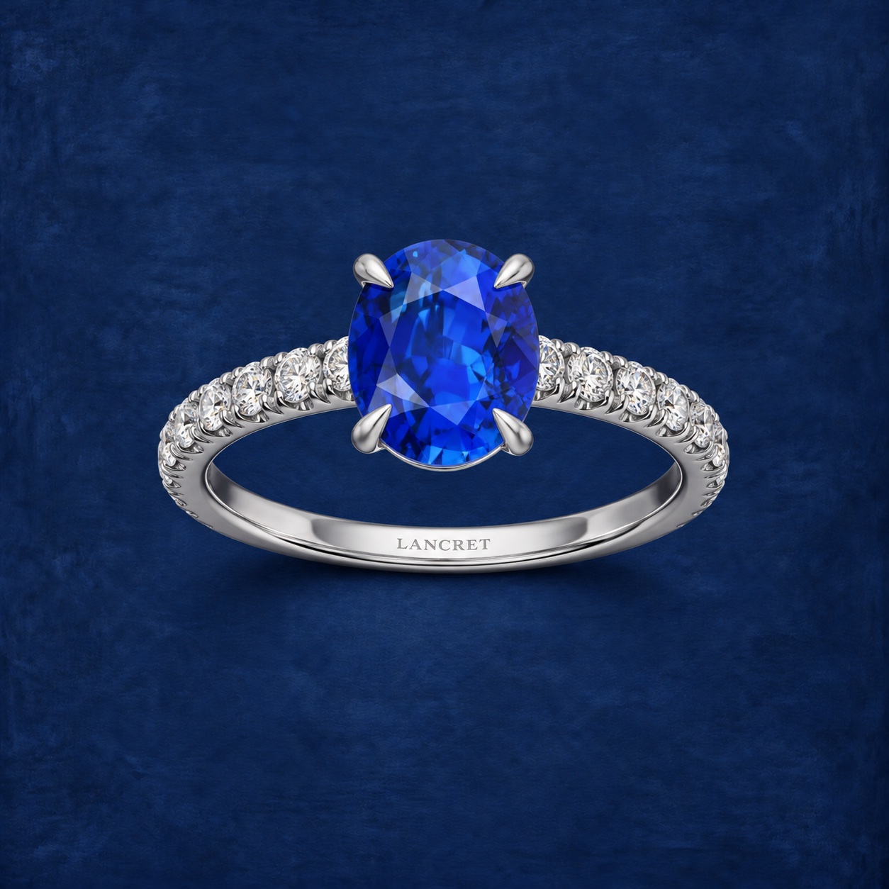 Oval Sapphire Solitaire — Jewellery detail